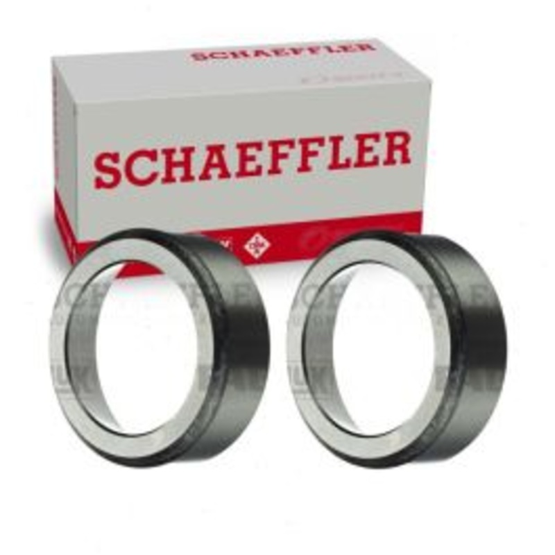 2 pc Schaeffler Rear Outer Wheel Bearing Races for 1969 Ford E-200 Econoline