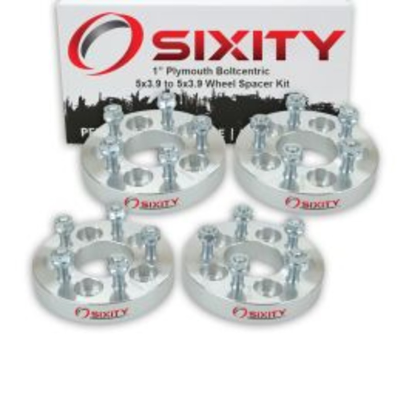 Sixity 4 pc 1" Thick Wheel Spacers - Plymouth Acclaim Breeze Caravelle Neon Reliant - 5x3.9