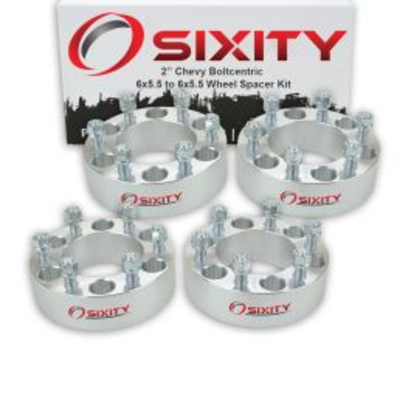 Sixity 4 pc 2" Thick Wheel Spacers - Chevy Blazer C2500 K1500 K2500 Suburban 1500 - 6x5.5