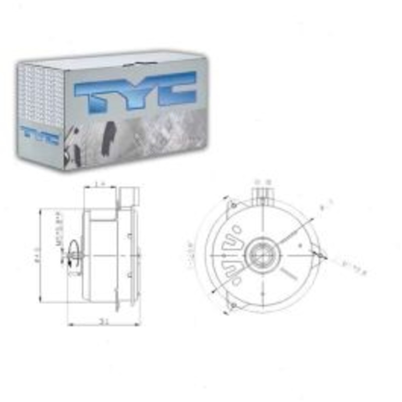 TYC Left Engine Cooling Fan Motor for 2001-2005 Toyota RAV4