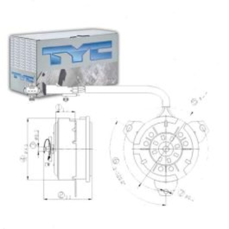 TYC 630330 Engine Cooling Fan Motor