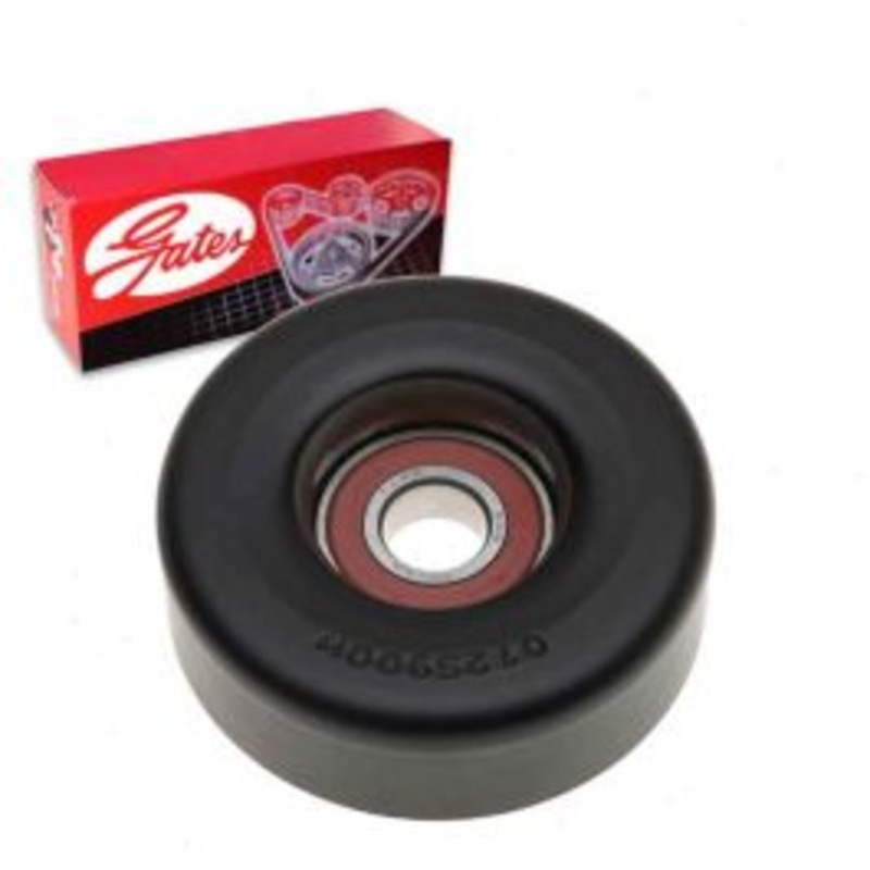 Gates DriveAlign Smooth Pulley Drive Belt Idler Pulley for 1997-2008 Ford E-150 Econoline 4.2L 4.6L 5.4L V6 V8