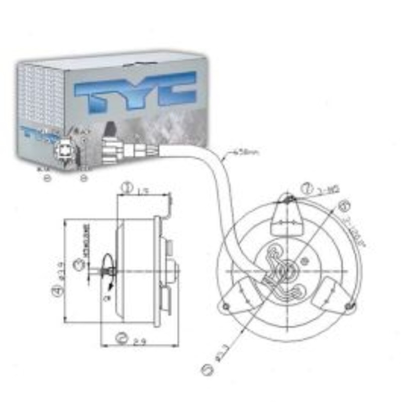 TYC 631210 Engine Cooling Fan Motor