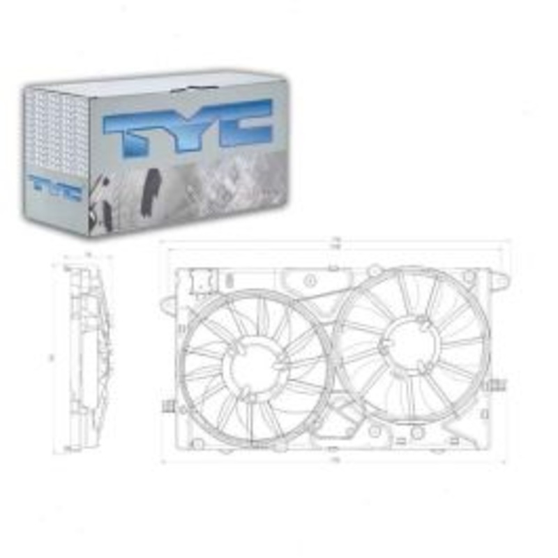 TYC Dual Radiator & Condenser Fan Assembly for 2014-2016 Chevrolet Impala 2.5L L4
