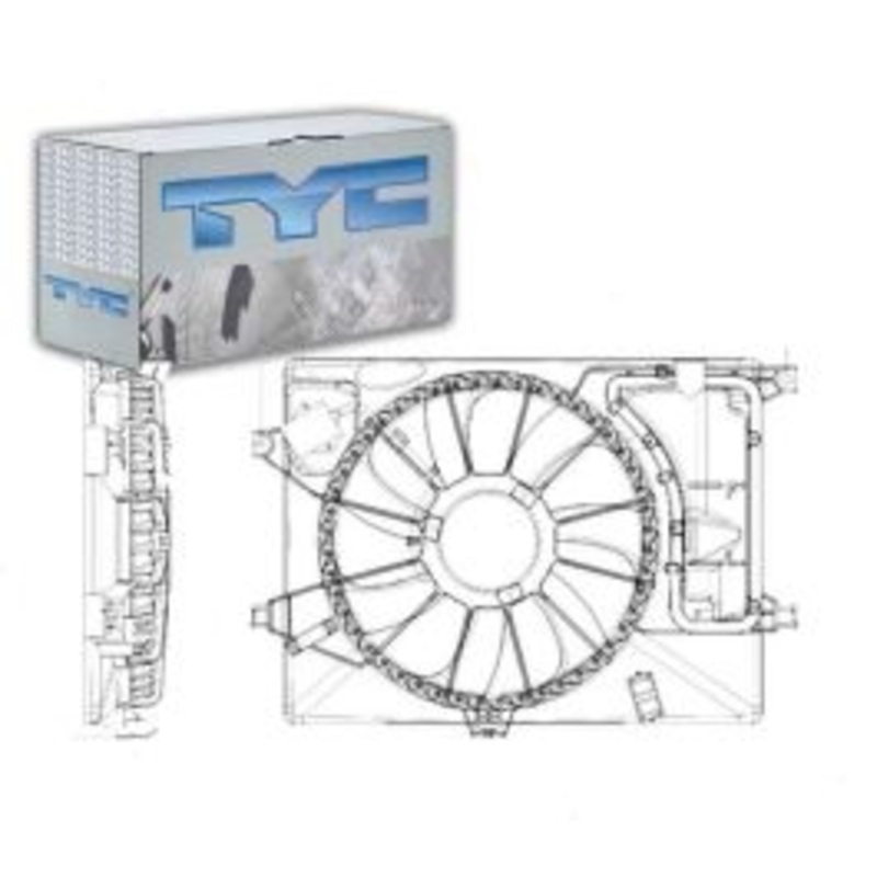 TYC Dual Radiator & Condenser Fan Assembly for 2012-2016 Kia Soul