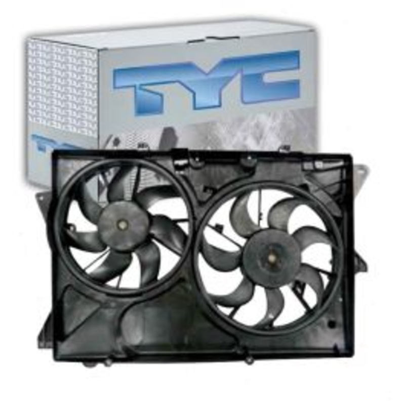 TYC Dual Radiator & Condenser Fan Assembly for 2013-2019 Ford Explorer 2.0L 3.5L L4 V6