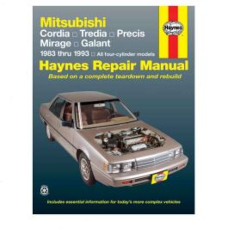 Haynes Repair Manual for 1983-1988 Mitsubishi Cordia