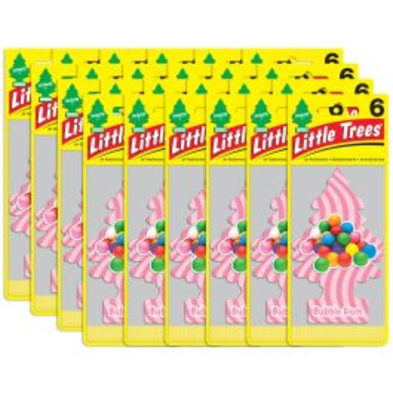 Little Trees Bubble Gum Air Freshener for Car and Home - 144 pack