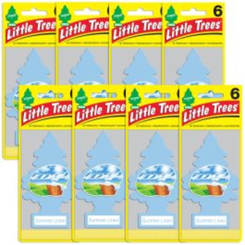 Little Trees Summer Linen Air Freshener for Car and Home - 48 pack