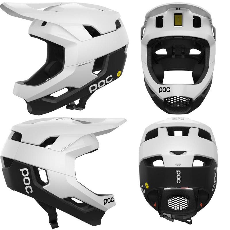 POC Otocon Race MIPS Helmet - M - Hydrogen White - Uranium Black Matte