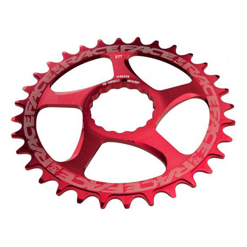 Race Face Cinch Direct Mount Narrow-Wide Chainring - Race Face - Easton Cinch Direct Mount - 6.5-0mm Flip - Round - Red - Alloy - 9-12 Speed - 34T